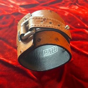 Elena Meyer Ostrich Leather Cuff Bracelet